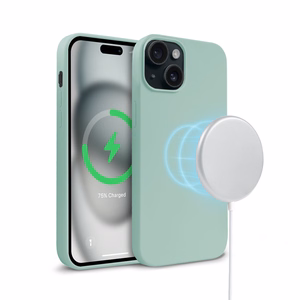 Crong Color Cover Magnetic MagSafe dėklas, skirtas iPhone 15, mėtinis