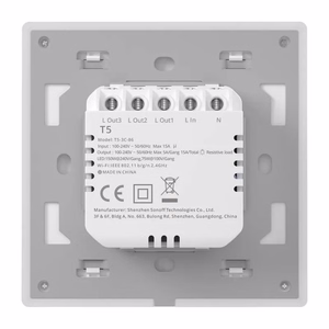 Ismanusis WiFi jutiklinis sieninis jungiklis Sonoff TX T5 4C (4 kanalu)