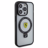 Ferrari FEHMP15LUSCAH iPhone 15 Pro 6.1" permatomas kietas dėklas su žiediniu stovu 2023 kolekcija Magnetinis