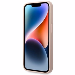 Guess GUHCP14XSLTGP iPhone 14 Pro Max 6.7" rožinis kietasis dėklas silikoninis Triangle
