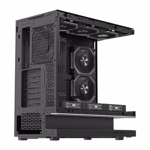 DarkFlash F1 ATX kompiuterio korpusas su 6 ventiliatoriais, juodas