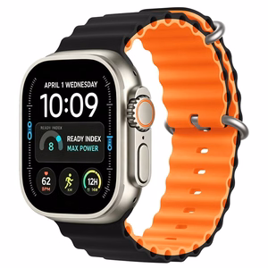 Tech-Protect IconBand Pro Strap for Apple Watch 4 / 5 / 6 / 7 / 8 / 9 / SE / Ultra 1 / 2 (42/44/45/49 mm) - Orange-Black