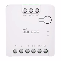 SONOFF MINI-D išmanusis WiFi Matter jungiklis (AC/DC 12-48V, sausas kontaktas)
