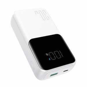 Mini išorinė baterija Joyroom JR-PBC06 30W 10000mAh su integruotais laidais (balta)