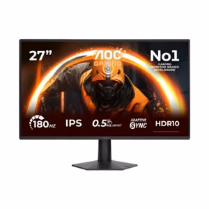 AOC 27G50F, 27 " IPS FHD 16:9 144 Hz 0.5 ms 1920 x 1080 pikselių 300 cd/m², HDMI prievadų skaičius: 1, juodas
