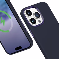 Crong Color Cover LUX Magnetic - iPhone 15 Pro MagSafe dėklas (Navy mėlynas)