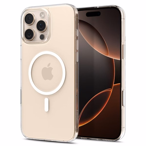 Spigen Thin Fit MagSafe deklas, skirtas iPhone 16 Pro - Skaidrus ir baltas