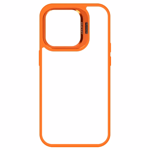 Tel Protect Dėklas telefonui su stovu + kamera stiklas (lęšis) skirtas iPhone 12 oranžinis