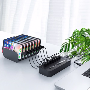 Orico CT2U3-16AB šakotuvas 16x USB-A 3.0 su jungikliais juodas