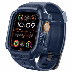 Spigen Rugged Armor Pro dėklas Apple Watch Ultra 1 / 2 (49mm) - jūrinė mėlyna
