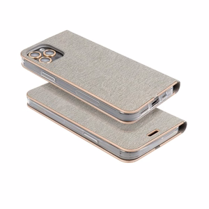 LUNA Book Gold dėklas telefonui Xiaomi Redmi Note 10 Pro sidabrinis