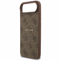 GUESS dėklas telefonui IPHONE 17 Air, suderinamas su MagSafe GUHMP17MG4GFRW (PU 4G Ring Classic Logo) rudas