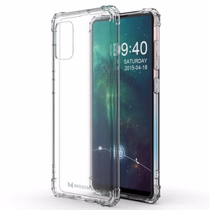 Dėklas telefonui Wozinsky – atsparus smūgiams, patvarus su militarinės klasės apsauga, skirtas Samsung Galaxy A72 4G, skaidrus