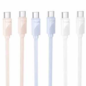 Kabelis USB-C į USB-C Hoco 3A 60W 1 m X114 rožinis