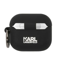Karl Lagerfeld Silikoninis Karl Head 3D dėklas AirPods 3 - juodas