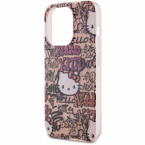 Hello Kitty IML Tags Graffiti dėklas telefonui iPhone 13 Pro / 13 - rožinis