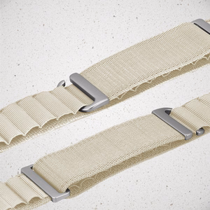 Mobilize nailoninis laikrodžio dirželis - Alpine - titano jungtis - Apple 38/40/41mm - Starlight