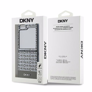 DKNY Dėklas telefonui Samsung Galaxy Z Flip6 su apatine juosta - rudas