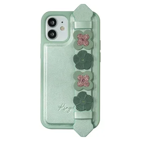 Kingxbar Sweet Series dėklas telefonui dekoruotas originaliais Swarovski kristalais iPhone 12 Pro Max žalias