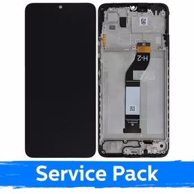 LCD ekranas suderinamas su Xiaomi Redmi 13C 4G / Redmi 13C 5G / Poco C65 juodas su rėmeliu (Service Pack)