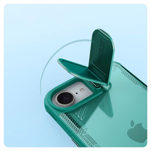 Nillkin Iceblade Prop dėklas telefonui su objektyvo dangteliu ir stovu iPhone 16e - žalias