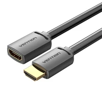 HDMI 2.0 vyriškos ir HDMI 2.0 moteriškos lyties prailginimo kabelis "Vention AHCBI", 3 m, 4K 60 Hz, (juodas)