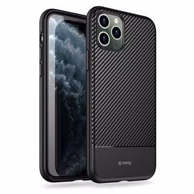 Crong Prestige Carbon Cover - iPhone 11 Pro dėklas (juodas)