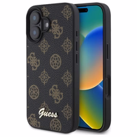 Guess bijūno užrašas magnetinis dėklas telefonui iPhone 16 - juoda