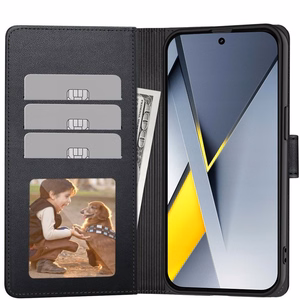 "Tech-Protect" piniginės dėklas, skirtas "Xiaomi Poco F8" - Juodas