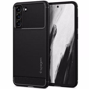 Spigen Rugged Armor dėklas telefonui Samsung Galaxy S21 FE - matinė juoda
