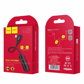 Adapteris Dual "lightning" Hoco LS18 juodas