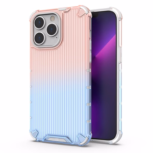 Ombre Protect dėklas iPhone 14 Pro šarvuotas dangtelis rožinė ir mėlyna