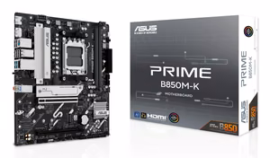 Asus Prime B850M-K Motherboard, AMD B850, SAM5, Micro-ATX, DDR5, 2 Slots, 2xM.2