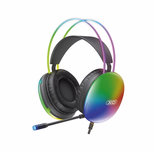 XO laidinės ausinės GE11 jack 3,5mm - USB-A juodos RGB mikrofonas