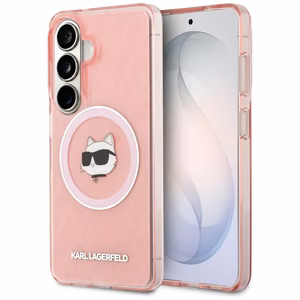 Karl Lagerfeld Case for Samsung S26 Plus KLHMS26MHMKBCHOP (Magnetic IML Repeated Logo and Choupette) Pink