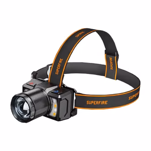 Ant galvos tvirtinamas žibintuvėlis Superfire HL25, 700lm, USB-C