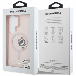 KARL LAGERFELD case for SAMSUNG S26 Ultra KLHMS26L6HCPSCP (Magnetic IML Peekaboo Choupette) pink