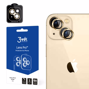 Kameros stiklas iPhone 14 Plus 9H 3mk Lens Protection Pro serijos lęšiui - auksinis