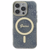 Guess IML 4G Magnetinis dėklas telefonui iPhone 16 Pro - mėlynas