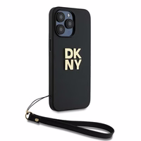DKNY Dėklas telefonui su dirželiu ir logotipu iPhone 14 Pro Max - juodas