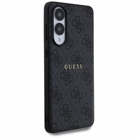 Guess 4G žiedo klasikinis logotipas Magnetinis dėklas telefonui Samsung Galaxy S25 Edge - juodas
