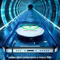 USAMS Belaidis įkroviklis US-CD160 magneticW2 15W aliumininė iPhone 12 series sidabrinis CD160DZ01