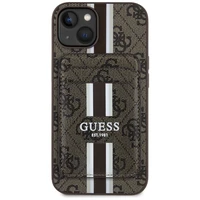 Guess 4G Stripes dėklas su Magnetinė pinigine iPhone 15 - rudas
