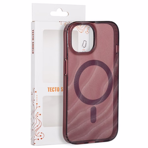 „Tecto Shield Desert Mag“ dėklas, skirtas iPhone 15 6,1", raudonmedžio spalvos