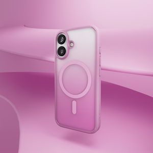 Puro Gradient Magnetinis Silikoninis dėklas telefonui iPhone 16 - Rožinė