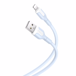 XO laidas NB212 USB - Lightning 1,0 m 2,1A, mėlynas