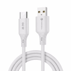 Cable USB A to USB C Forcell F-Energy QC4.0 3A 66W Silicone 1 m C342 white