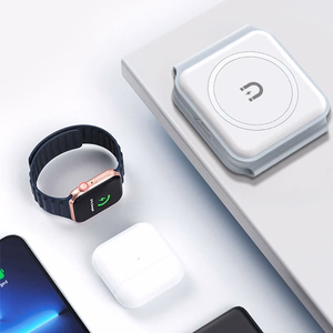 Dudao A11N 15W 3in1 indukcinis įkroviklis - baltas + USB-C / USB-C kabelis