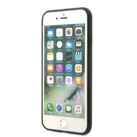 Karl Lagerfeld KLHCI8SAKICKCBK iPhone 7/8 / SE 2020 / SE 2022 juodas/juodas kietas dėklas Saffiano Karl&Choupette Galva