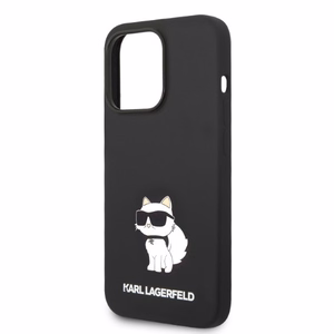 Karl Lagerfeld Silicone Choupette dėklas telefonui iPhone 14 Pro Max - juodas